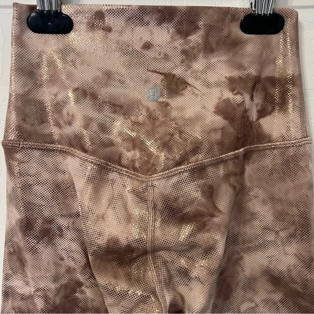 Lululemon Align High Rise Diamond Mink Berry Athletic Yoga Cropped Leggings 2